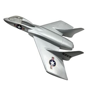 Vintage 1950s factory desk model Vought F7U-3 Cutlass Navy. Topping Models. aft